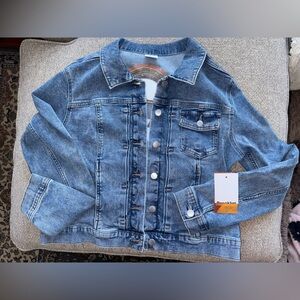 Brooklyn Dolly Denim Jacket with Rainbow Embroidery